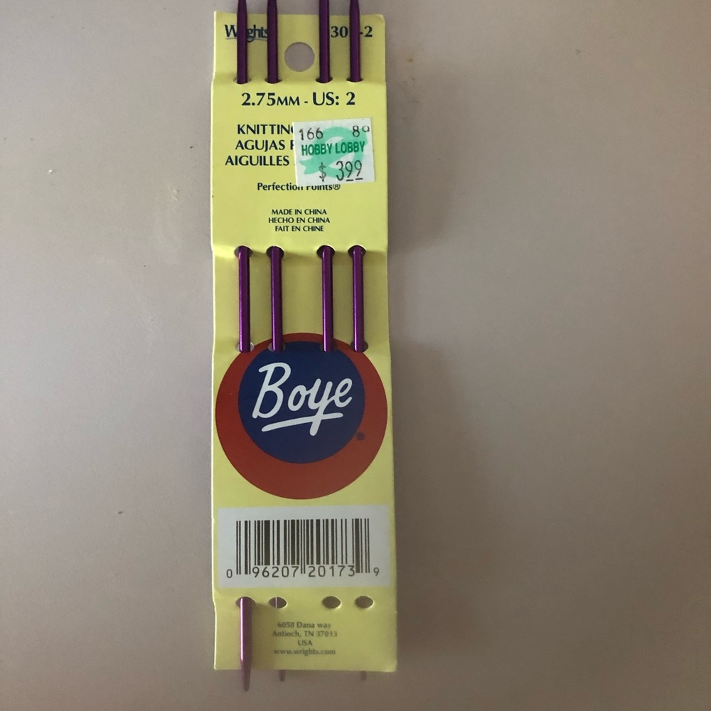 Knitting needles